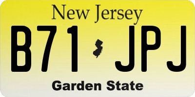 NJ license plate B71JPJ