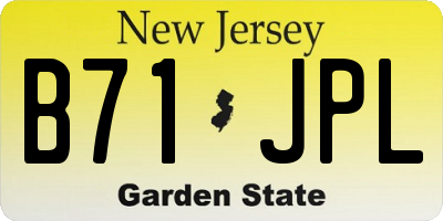NJ license plate B71JPL