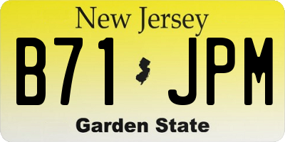 NJ license plate B71JPM