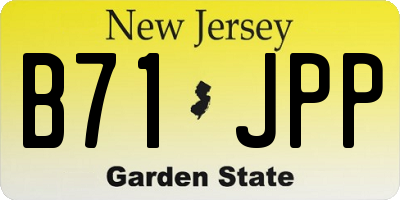 NJ license plate B71JPP