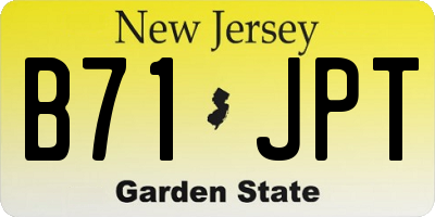 NJ license plate B71JPT