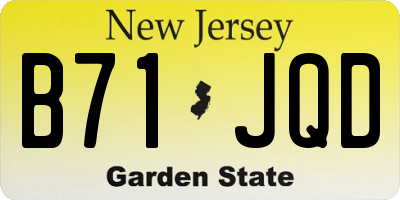 NJ license plate B71JQD
