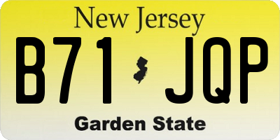 NJ license plate B71JQP