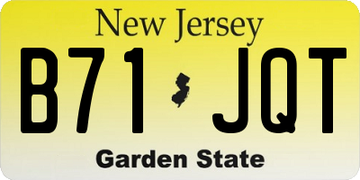 NJ license plate B71JQT