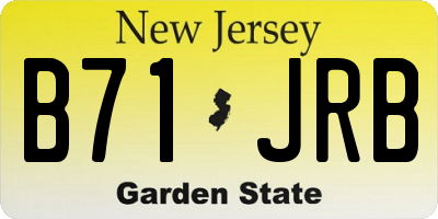 NJ license plate B71JRB