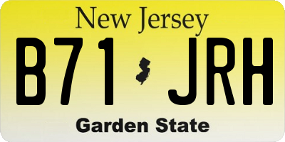 NJ license plate B71JRH