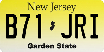 NJ license plate B71JRI