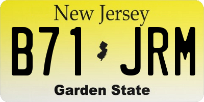 NJ license plate B71JRM