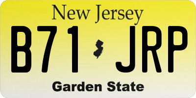 NJ license plate B71JRP