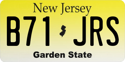 NJ license plate B71JRS
