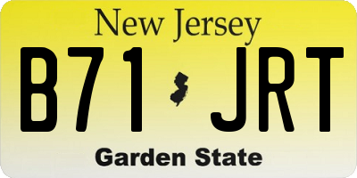 NJ license plate B71JRT