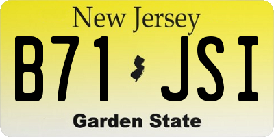 NJ license plate B71JSI
