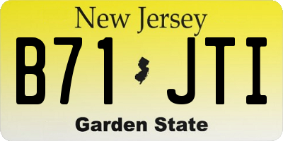 NJ license plate B71JTI