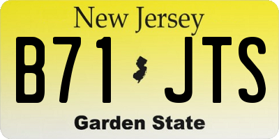 NJ license plate B71JTS