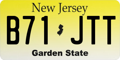 NJ license plate B71JTT