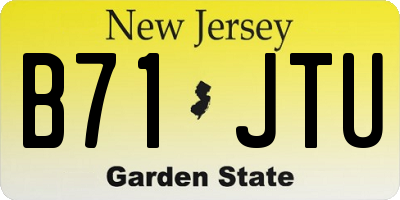 NJ license plate B71JTU