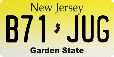NJ license plate B71JUG
