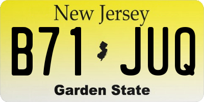 NJ license plate B71JUQ