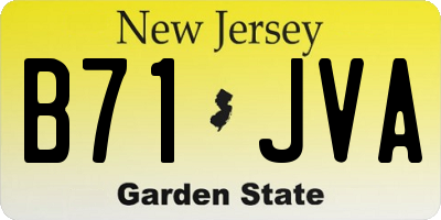 NJ license plate B71JVA