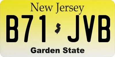 NJ license plate B71JVB