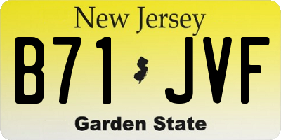 NJ license plate B71JVF