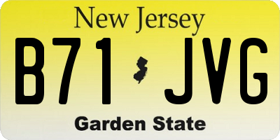 NJ license plate B71JVG