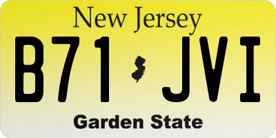 NJ license plate B71JVI