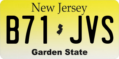 NJ license plate B71JVS