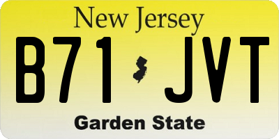 NJ license plate B71JVT