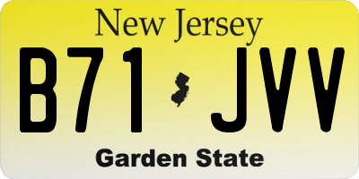 NJ license plate B71JVV