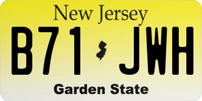 NJ license plate B71JWH