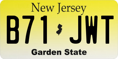 NJ license plate B71JWT