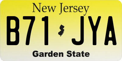NJ license plate B71JYA