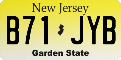 NJ license plate B71JYB