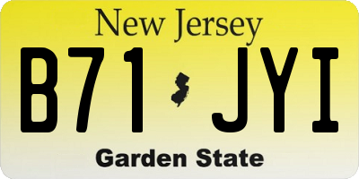 NJ license plate B71JYI