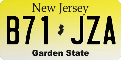 NJ license plate B71JZA