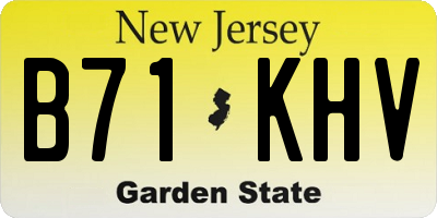 NJ license plate B71KHV