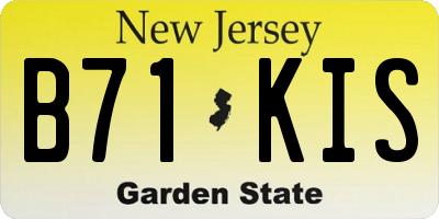 NJ license plate B71KIS