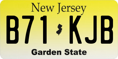 NJ license plate B71KJB