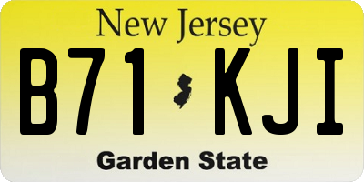 NJ license plate B71KJI