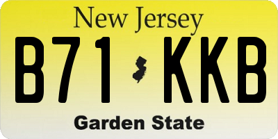 NJ license plate B71KKB