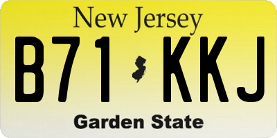 NJ license plate B71KKJ