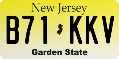 NJ license plate B71KKV