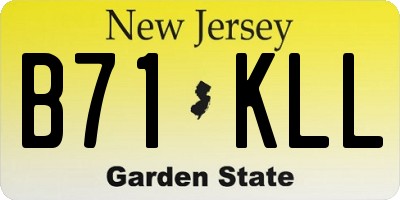 NJ license plate B71KLL