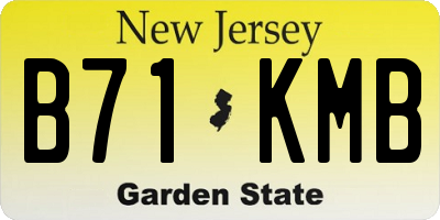 NJ license plate B71KMB
