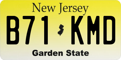 NJ license plate B71KMD