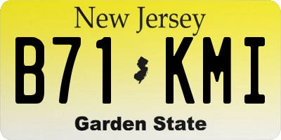 NJ license plate B71KMI