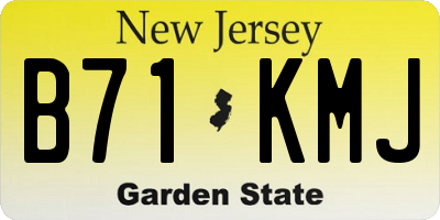 NJ license plate B71KMJ
