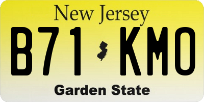 NJ license plate B71KMO