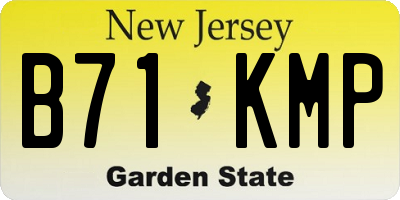 NJ license plate B71KMP